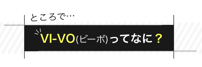  
              VI-VO(ビーボ)ってなに？