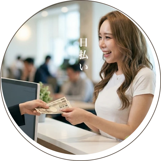 即日日払い